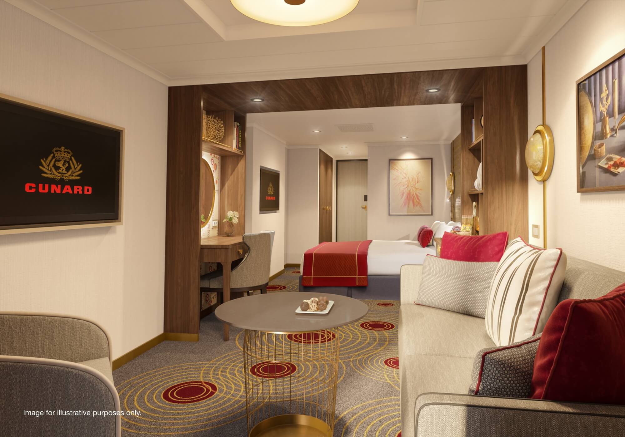 Cunard Queen Anne Suite Cabin