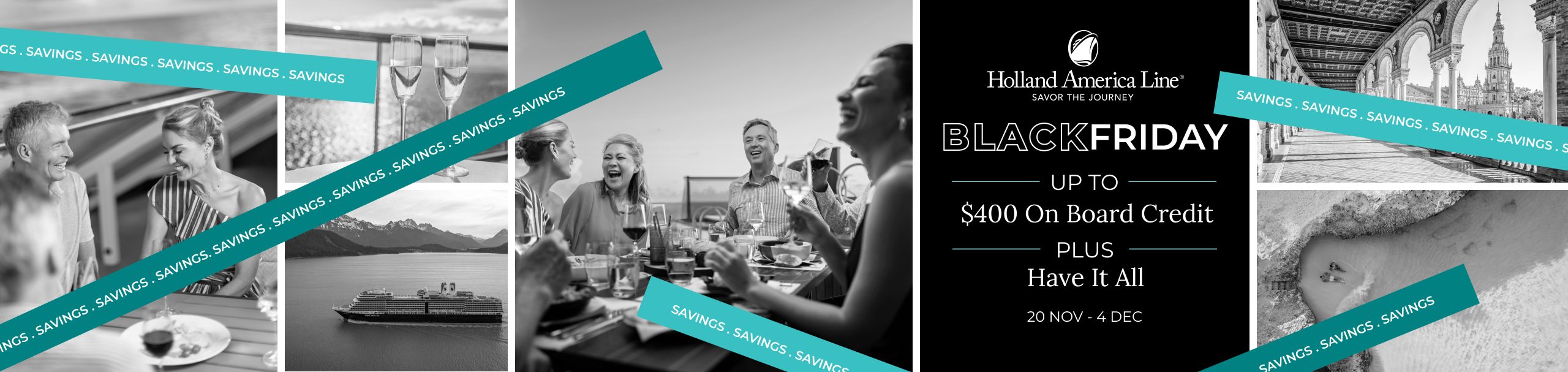 Holland America Line Black Friday Savings