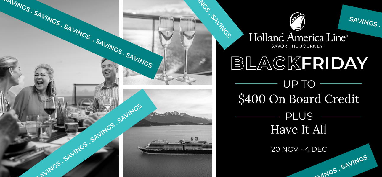 Holland America Line Black Friday Savings